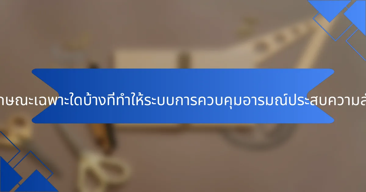 คุณลักษณะเฉพาะใดบ้างที่ทำให้ระบบการควบคุมอารมณ์ประสบความสำเร็จ?