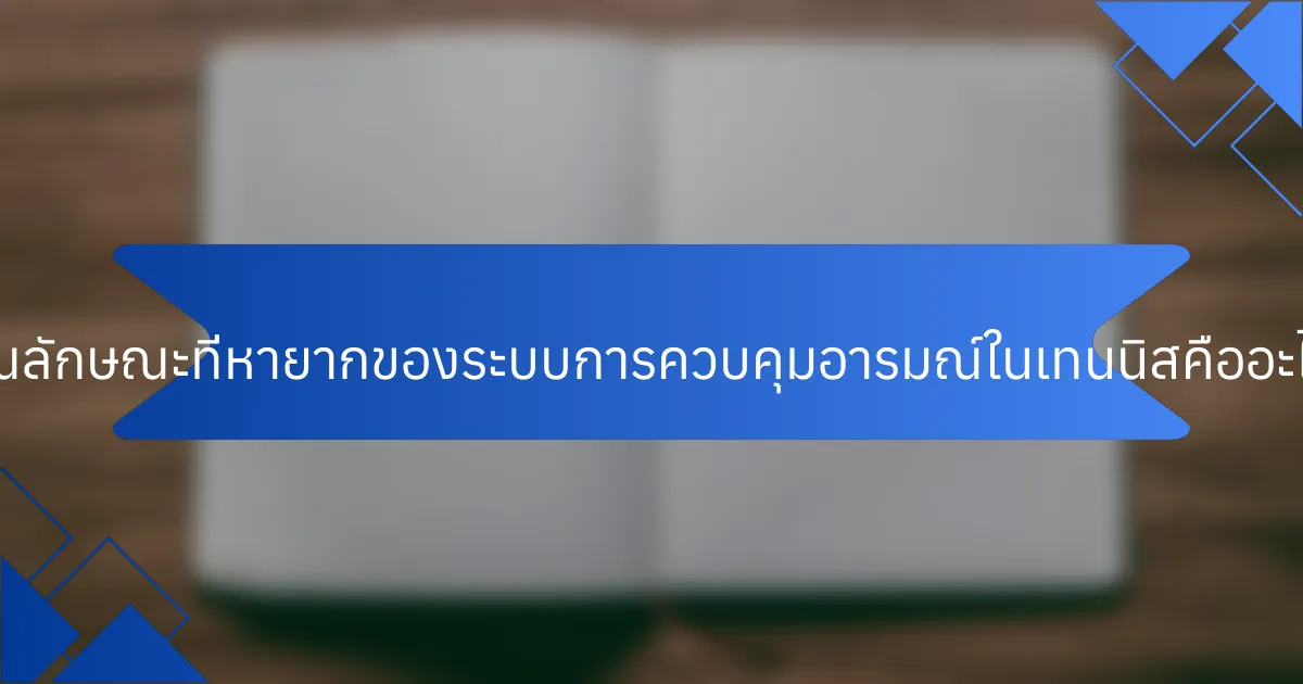 คุณลักษณะที่หายากของระบบการควบคุมอารมณ์ในเทนนิสคืออะไร?