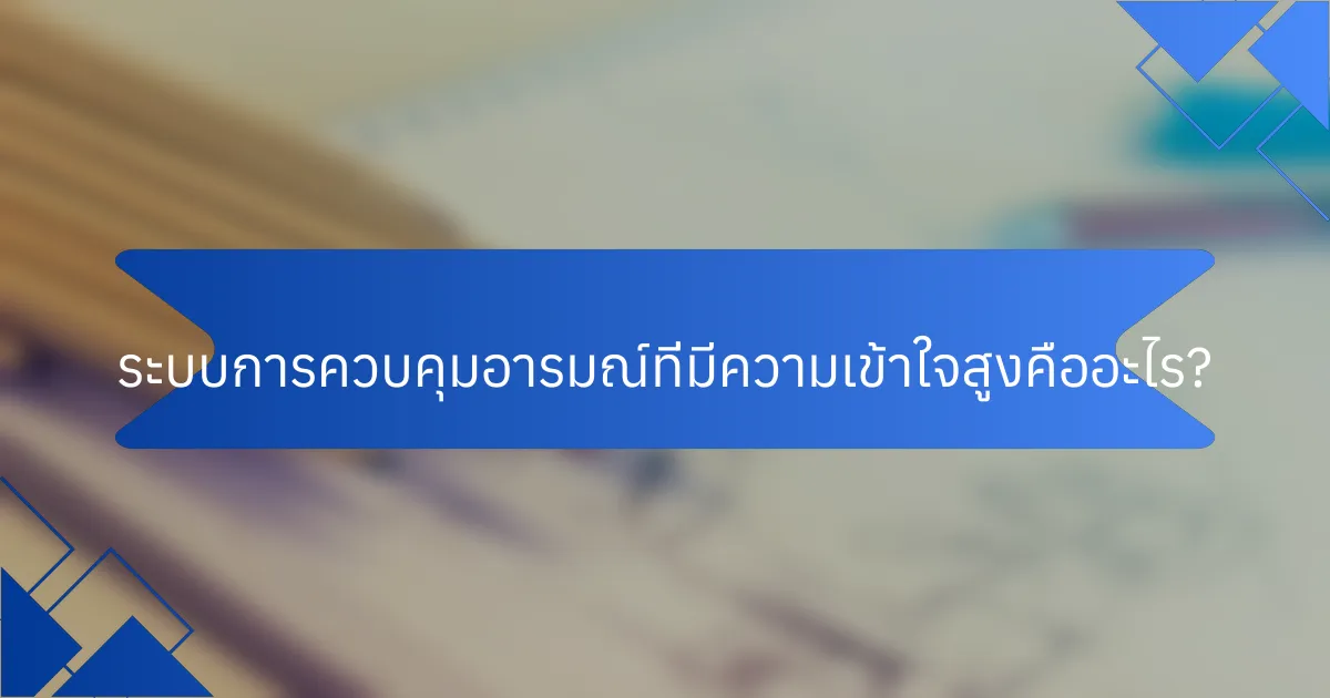 ระบบการควบคุมอารมณ์ที่มีความเข้าใจสูงคืออะไร?